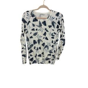 Vila Milano Novelty Wool Blend Sweater Leaf Women's Knit Pullover Cozy Vintage